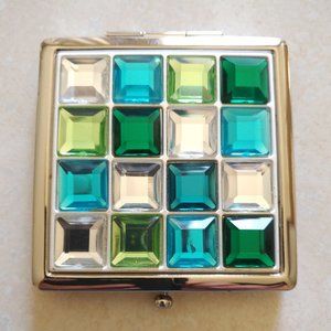 Sephora New in Box Rhinestone Dual Mirror Compact